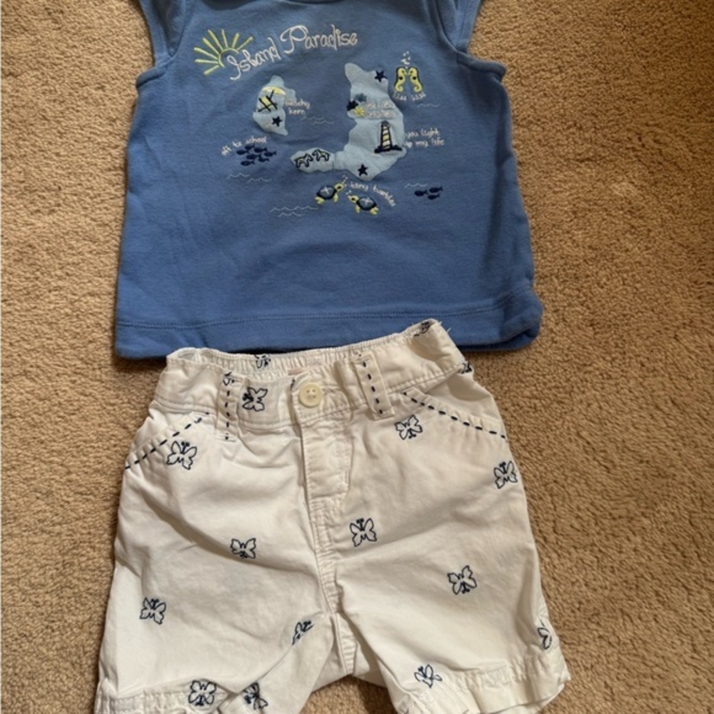 Gymboree/Old Navy Blue and White Kids Matching Set